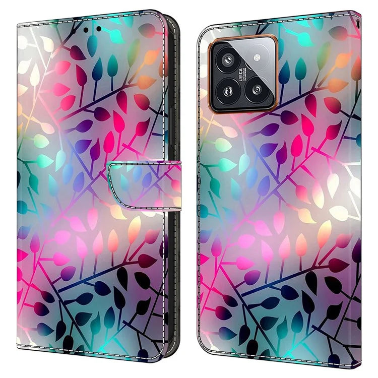 For Xiaomi 14 Pro Leather Phone Case Wallet 3D Pattern Design Cover