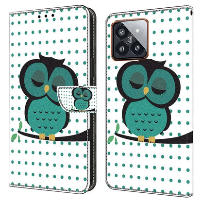 For Xiaomi 14 Pro Leather Phone Case Wallet 3D Pattern Design Cover