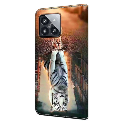 For Xiaomi 14 Pro Leather Phone Case Wallet 3D Pattern Design Cover