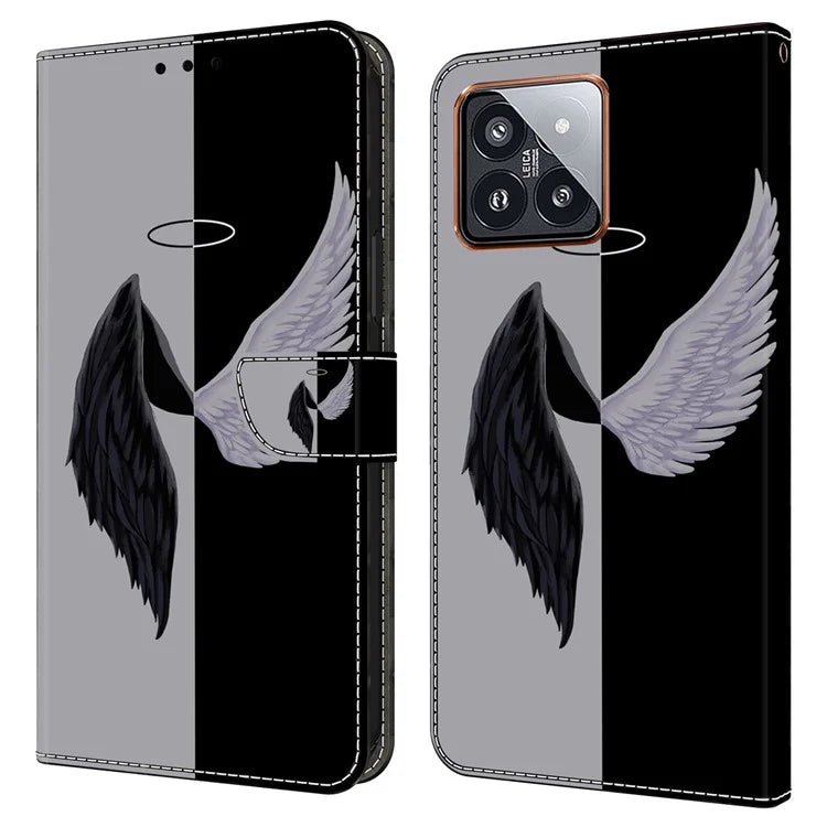 For Xiaomi 14 Pro Leather Phone Case Wallet 3D Pattern Design Cover