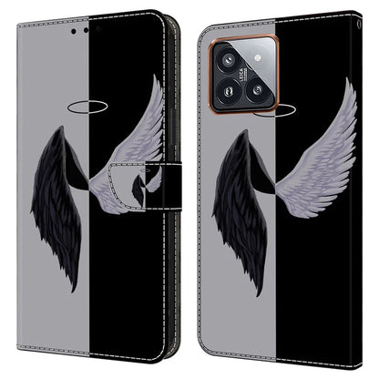 For Xiaomi 14 Pro Leather Phone Case Wallet 3D Pattern Design Cover