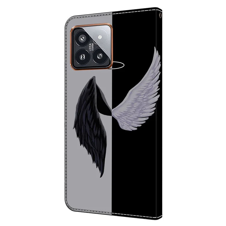 For Xiaomi 14 Pro Leather Phone Case Wallet 3D Pattern Design Cover