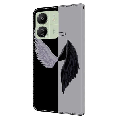 For Xiaomi Redmi 13C 4G / Poco C65 4G Phone Case PU Leather 3D Pattern Flip Folio Cover