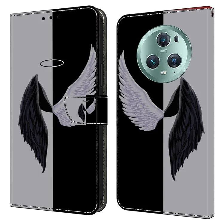 For Honor Magic5 Pro Leather Phone Case Wallet 3D Pattern All Inclusive Cover