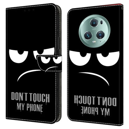 For Honor Magic5 Pro Leather Phone Case Wallet 3D Pattern All Inclusive Cover