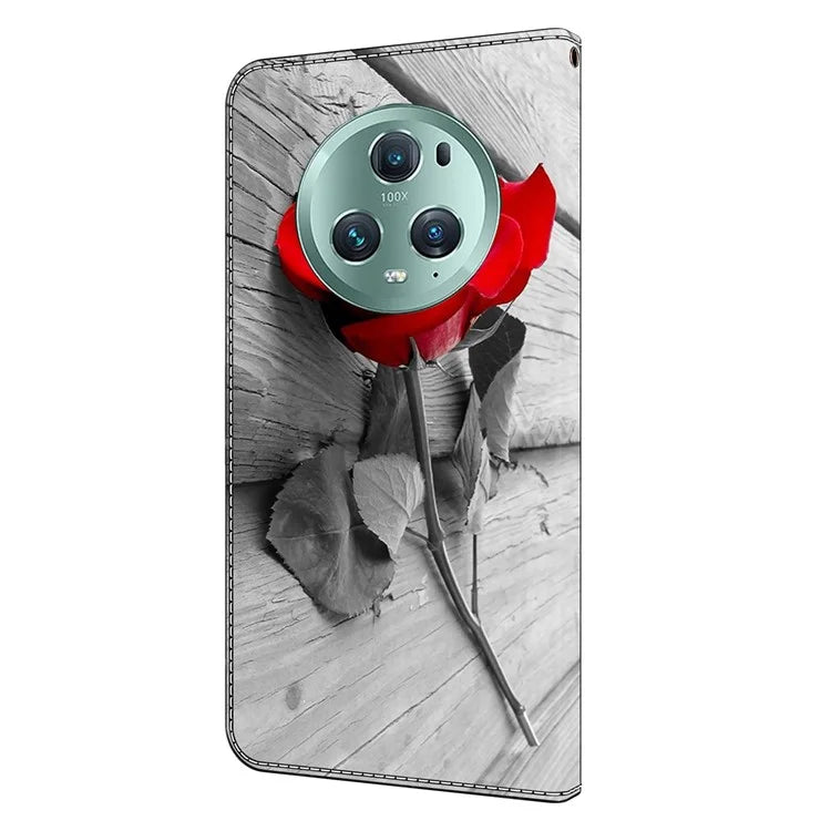 For Honor Magic5 Pro Leather Phone Case Wallet 3D Pattern All Inclusive Cover