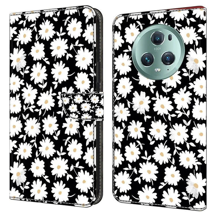 For Honor Magic5 Pro Leather Phone Case Wallet 3D Pattern All Inclusive Cover