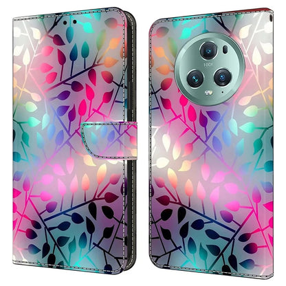 For Honor Magic5 Pro Leather Phone Case Wallet 3D Pattern All Inclusive Cover