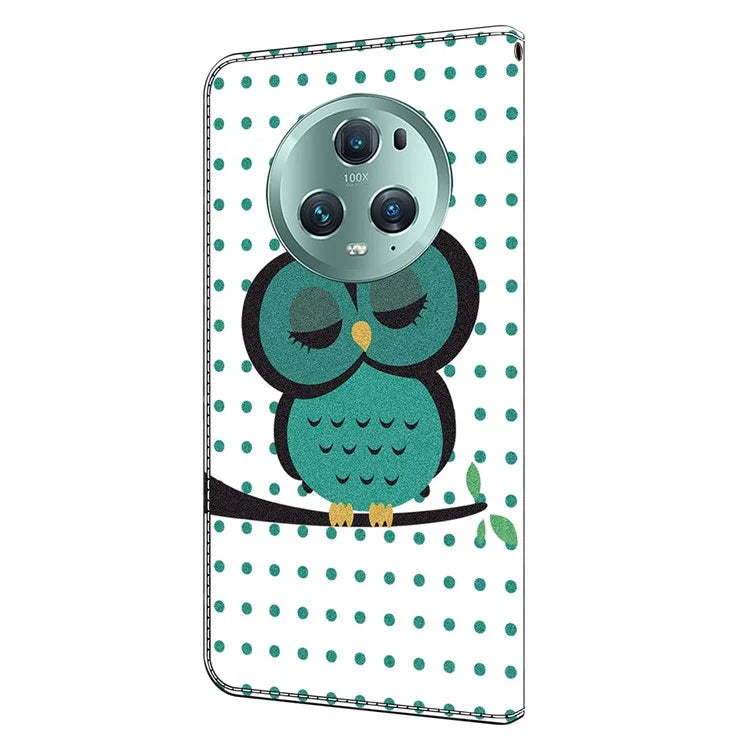 For Honor Magic5 Pro Leather Phone Case Wallet 3D Pattern All Inclusive Cover