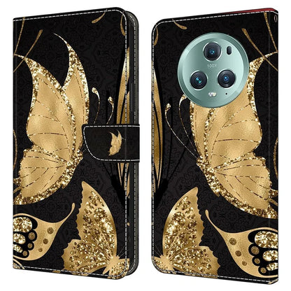 For Honor Magic5 Pro Leather Phone Case Wallet 3D Pattern All Inclusive Cover