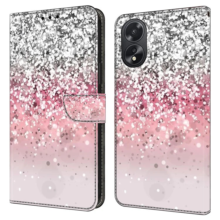 For Oppo A38 4G / A18 4G Leather Phone Case 3D Pattern Magnetic Closure Folio Cover
