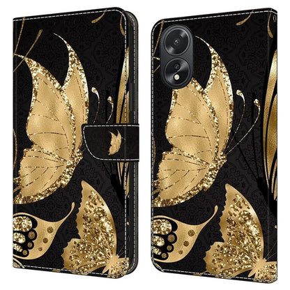 For Oppo A38 4G / A18 4G Leather Phone Case 3D Pattern Magnetic Closure Folio Cover