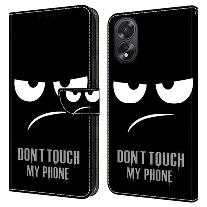 For Oppo A38 4G / A18 4G Leather Phone Case 3D Pattern Magnetic Closure Folio Cover