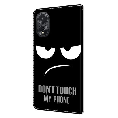 For Oppo A38 4G / A18 4G Leather Phone Case 3D Pattern Magnetic Closure Folio Cover