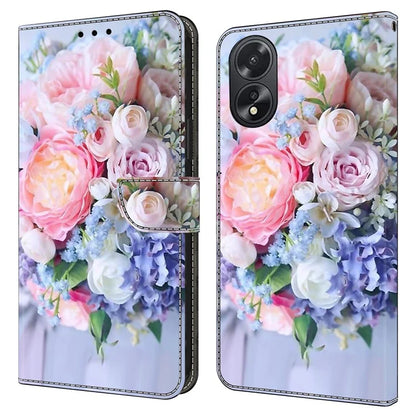 For Oppo A38 4G / A18 4G Leather Phone Case 3D Pattern Magnetic Closure Folio Cover