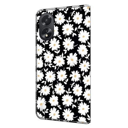 For Oppo A38 4G / A18 4G Leather Phone Case 3D Pattern Magnetic Closure Folio Cover