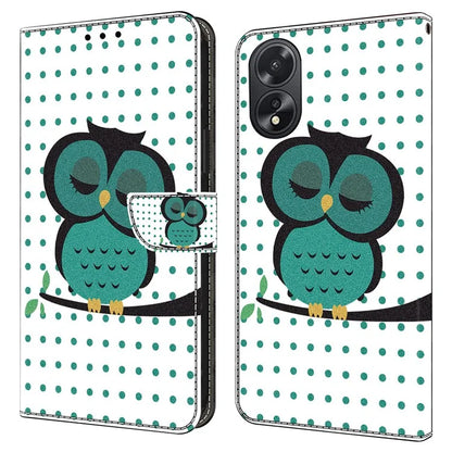 For Oppo A38 4G / A18 4G Leather Phone Case 3D Pattern Magnetic Closure Folio Cover