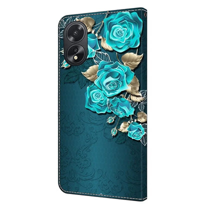 For Oppo A38 4G / A18 4G Leather Phone Case 3D Pattern Magnetic Closure Folio Cover