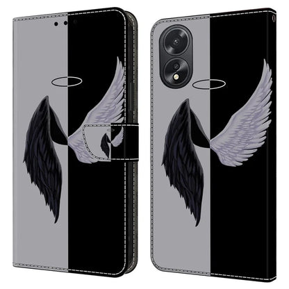 For Oppo A38 4G / A18 4G Leather Phone Case 3D Pattern Magnetic Closure Folio Cover