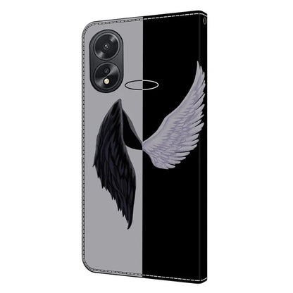 For Oppo A38 4G / A18 4G Leather Phone Case 3D Pattern Magnetic Closure Folio Cover