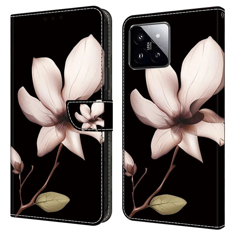 For Xiaomi 14 Wallet Case 3D Pattern PU Leather Stand Phone Cover