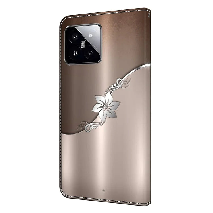 For Xiaomi 14 Wallet Case 3D Pattern PU Leather Stand Phone Cover