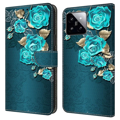 For Xiaomi 14 Wallet Case 3D Pattern PU Leather Stand Phone Cover