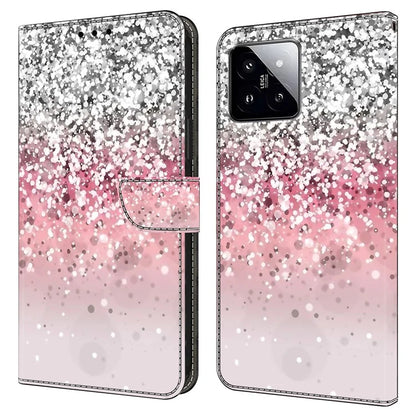 For Xiaomi 14 Wallet Case 3D Pattern PU Leather Stand Phone Cover