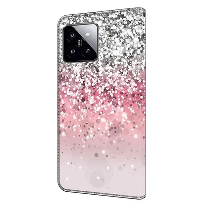 For Xiaomi 14 Wallet Case 3D Pattern PU Leather Stand Phone Cover