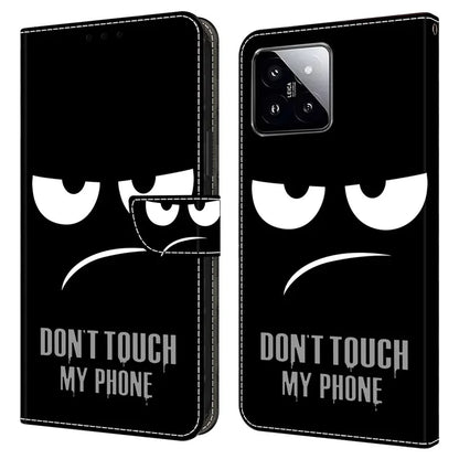 For Xiaomi 14 Wallet Case 3D Pattern PU Leather Stand Phone Cover
