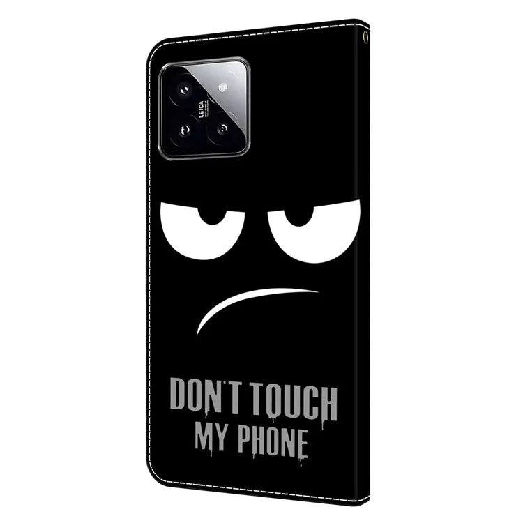 For Xiaomi 14 Wallet Case 3D Pattern PU Leather Stand Phone Cover