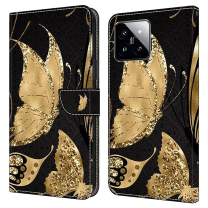 For Xiaomi 14 Wallet Case 3D Pattern PU Leather Stand Phone Cover