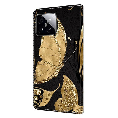 For Xiaomi 14 Wallet Case 3D Pattern PU Leather Stand Phone Cover
