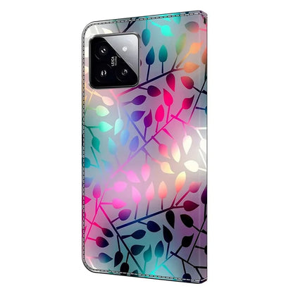 For Xiaomi 14 Wallet Case 3D Pattern PU Leather Stand Phone Cover