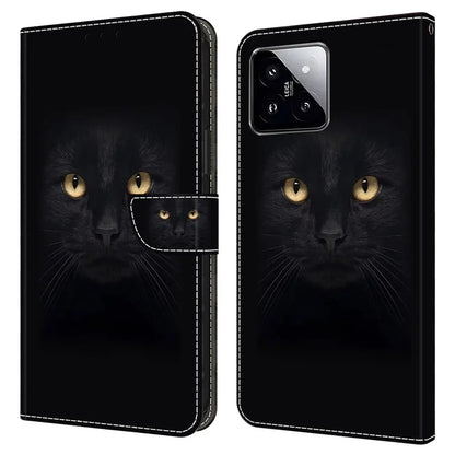 For Xiaomi 14 Wallet Case 3D Pattern PU Leather Stand Phone Cover