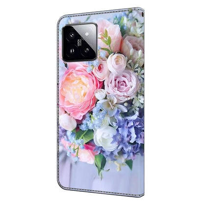 For Xiaomi 14 Wallet Case 3D Pattern PU Leather Stand Phone Cover
