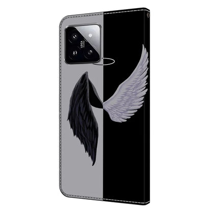 For Xiaomi 14 Wallet Case 3D Pattern PU Leather Stand Phone Cover