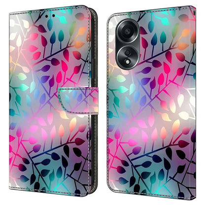 For Oppo A58 5G / A78 5G Phone Case 3D Pattern PU Leather Protective Flip Cover