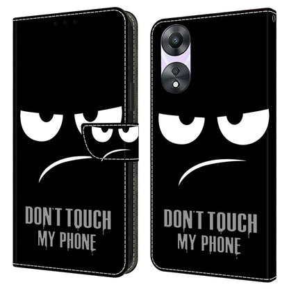 For Oppo A58 5G / A78 5G Phone Case 3D Pattern PU Leather Protective Flip Cover