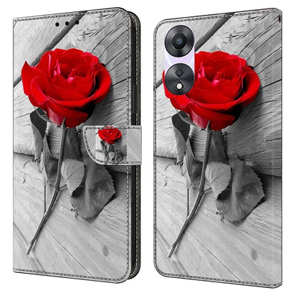For Oppo A58 5G / A78 5G Phone Case 3D Pattern PU Leather Protective Flip Cover