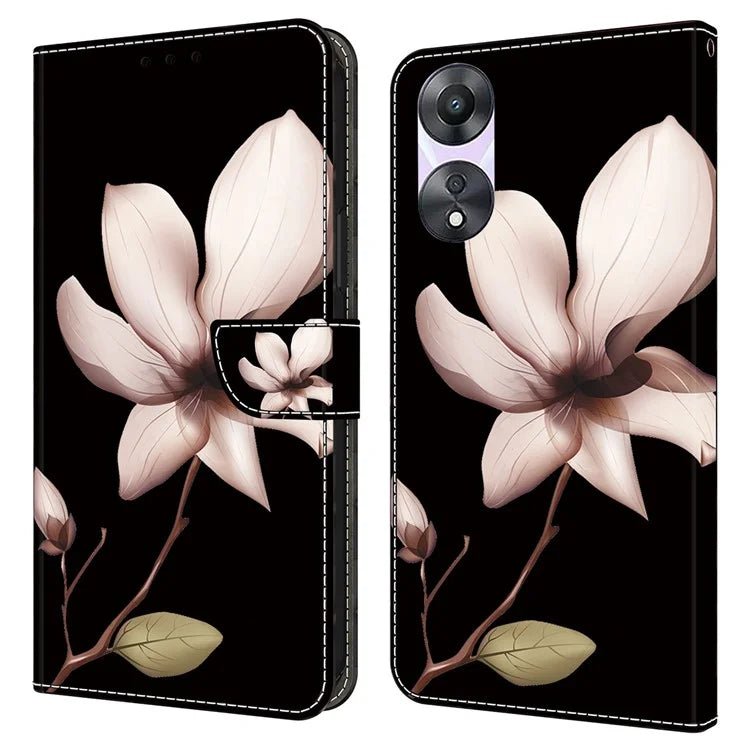 For Oppo A58 5G / A78 5G Phone Case 3D Pattern PU Leather Protective Flip Cover