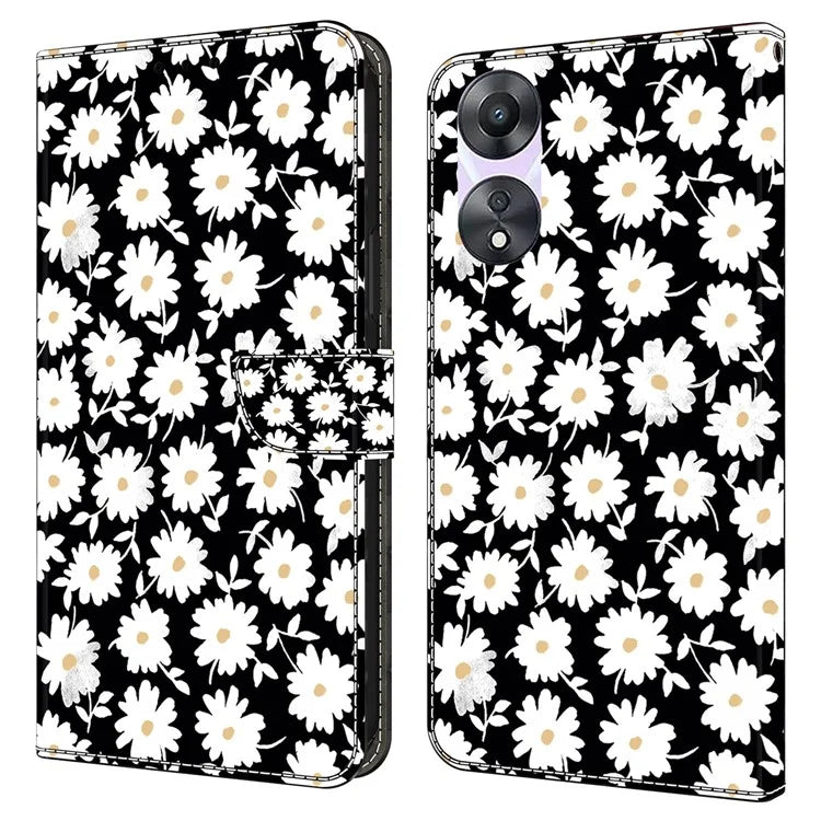 For Oppo A58 5G / A78 5G Phone Case 3D Pattern PU Leather Protective Flip Cover