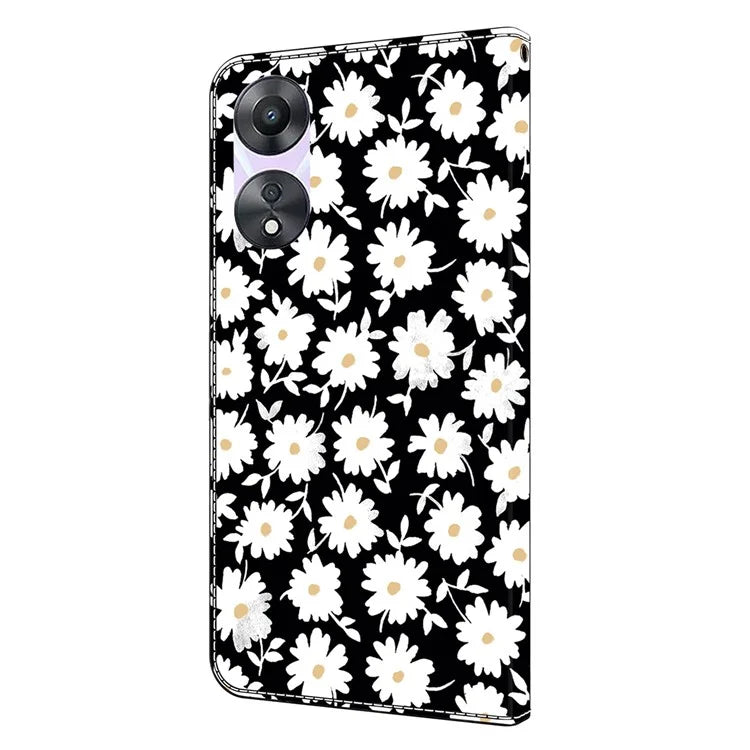 For Oppo A58 5G / A78 5G Phone Case 3D Pattern PU Leather Protective Flip Cover