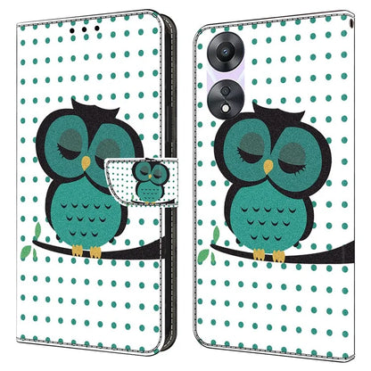 For Oppo A58 5G / A78 5G Phone Case 3D Pattern PU Leather Protective Flip Cover