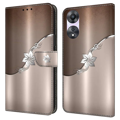 For Oppo A58 5G / A78 5G Phone Case 3D Pattern PU Leather Protective Flip Cover