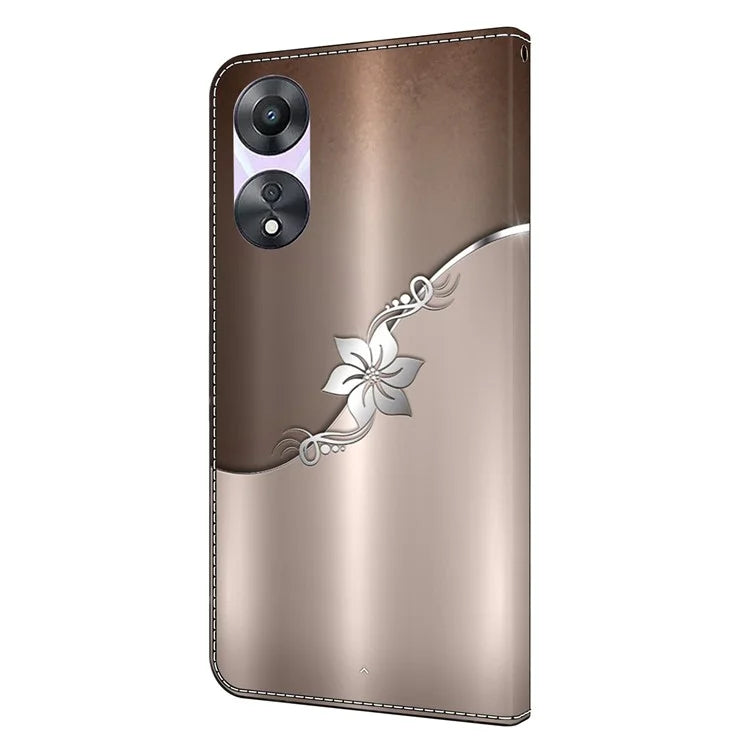 For Oppo A58 5G / A78 5G Phone Case 3D Pattern PU Leather Protective Flip Cover