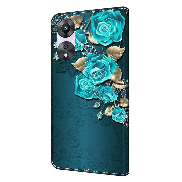 For Oppo A58 5G / A78 5G Phone Case 3D Pattern PU Leather Protective Flip Cover