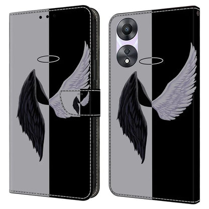 For Oppo A58 5G / A78 5G Phone Case 3D Pattern PU Leather Protective Flip Cover