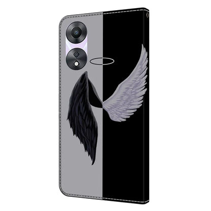 For Oppo A58 5G / A78 5G Phone Case 3D Pattern PU Leather Protective Flip Cover