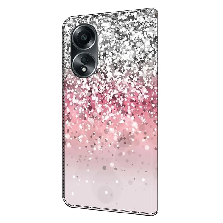 For Oppo A58 4G Flip Phone Case 3D Pattern Printed PU Leather Shockproof Cover